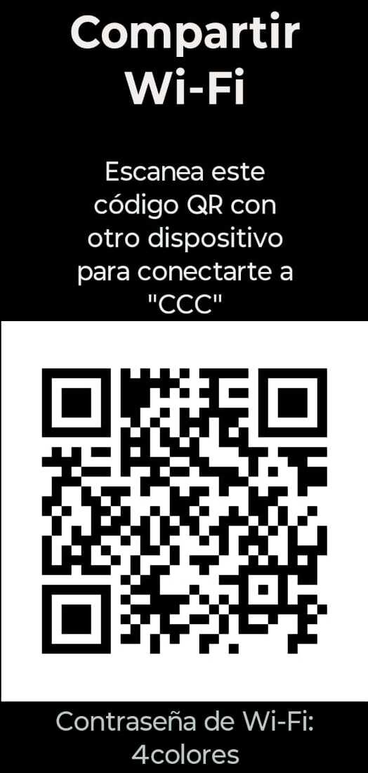 Código QR WiFi Complejo Cuatro Colores